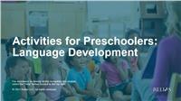 Activities for Preschoolers: Language Development