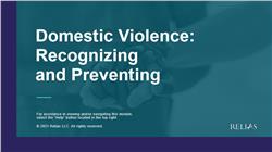 Domestic Violence: Recognizing and Preventing