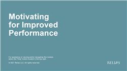 Motivating for Improved Performance