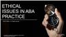 Overview of Ethical Issues in ABA Practice
