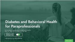 Diabetes and Behavioral Health for Paraprofessionals