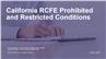 California RCFE Prohibited and Restricted Conditions