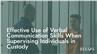 Effective Use of Verbal Communication Skills When Supervising Individuals in Custody